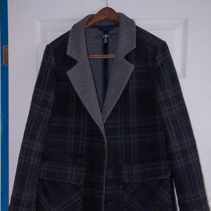 7 for all mankind - single breasted boyfriend coat